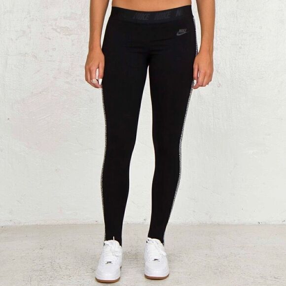Nike Leg-A-See-Stirrup Leopard Print Colorblock Side Stripe Leggings, Women’s XS - Picture 15 of 16